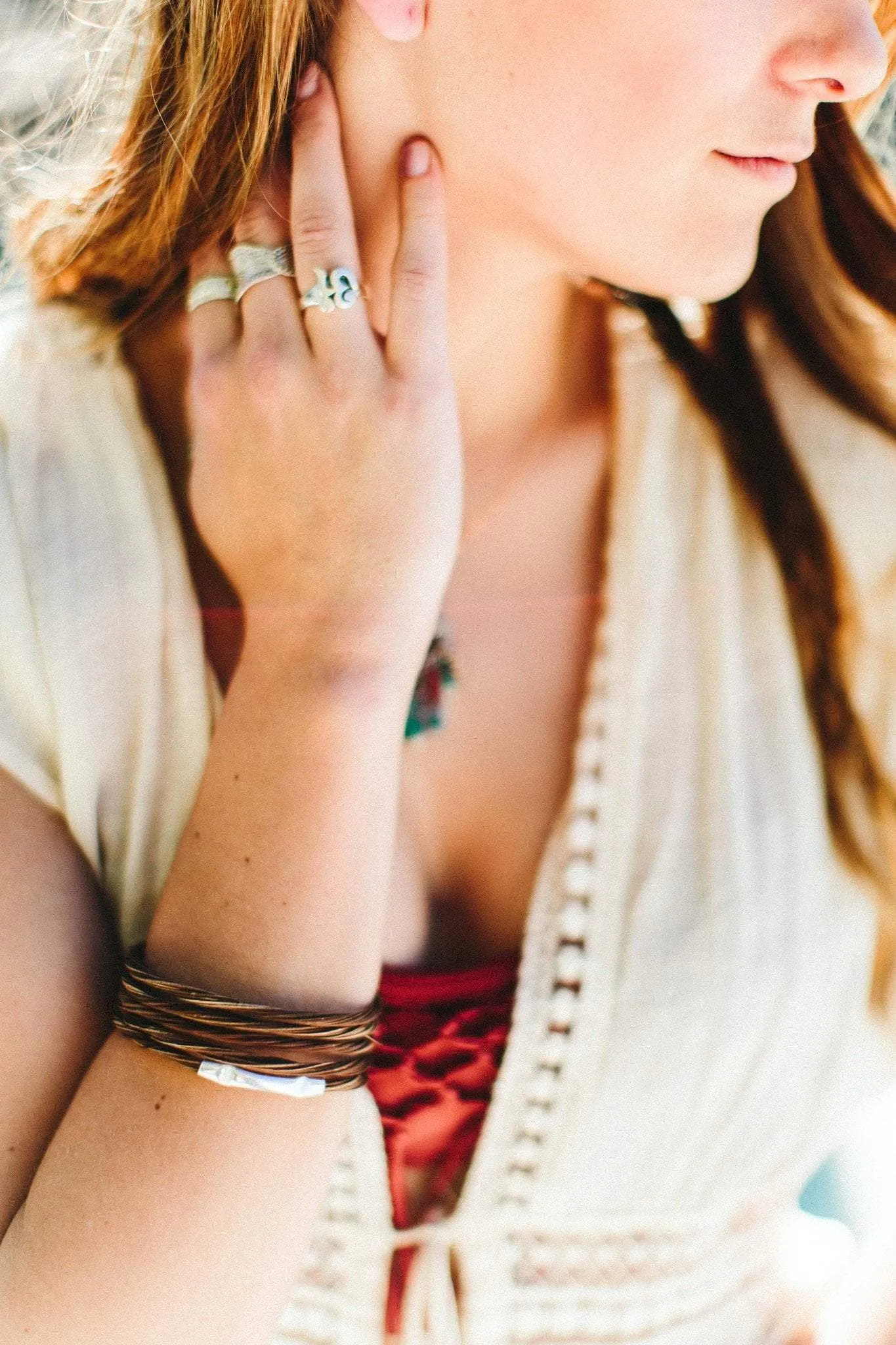 Banana Leaf Bracelet Stack