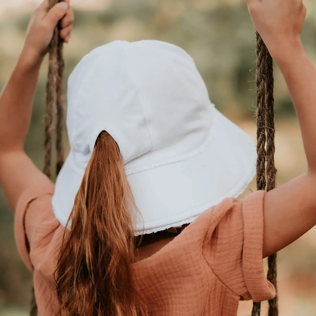 Bedhead Hats Ponytail Bucket Sun Hat - White