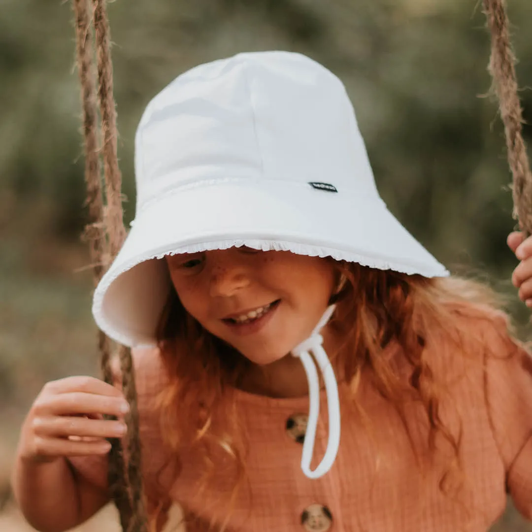 Bedhead Hats Ponytail Bucket Sun Hat - White