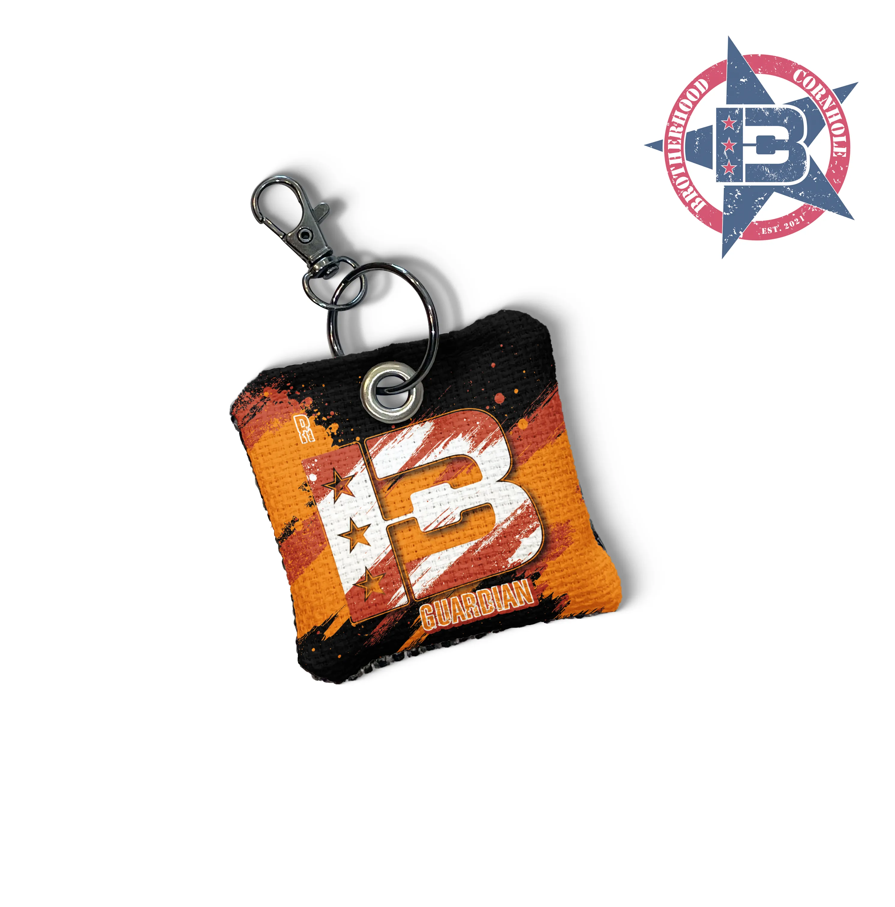 Brotherhood Cornhole Ink Orange Edition Key Chain