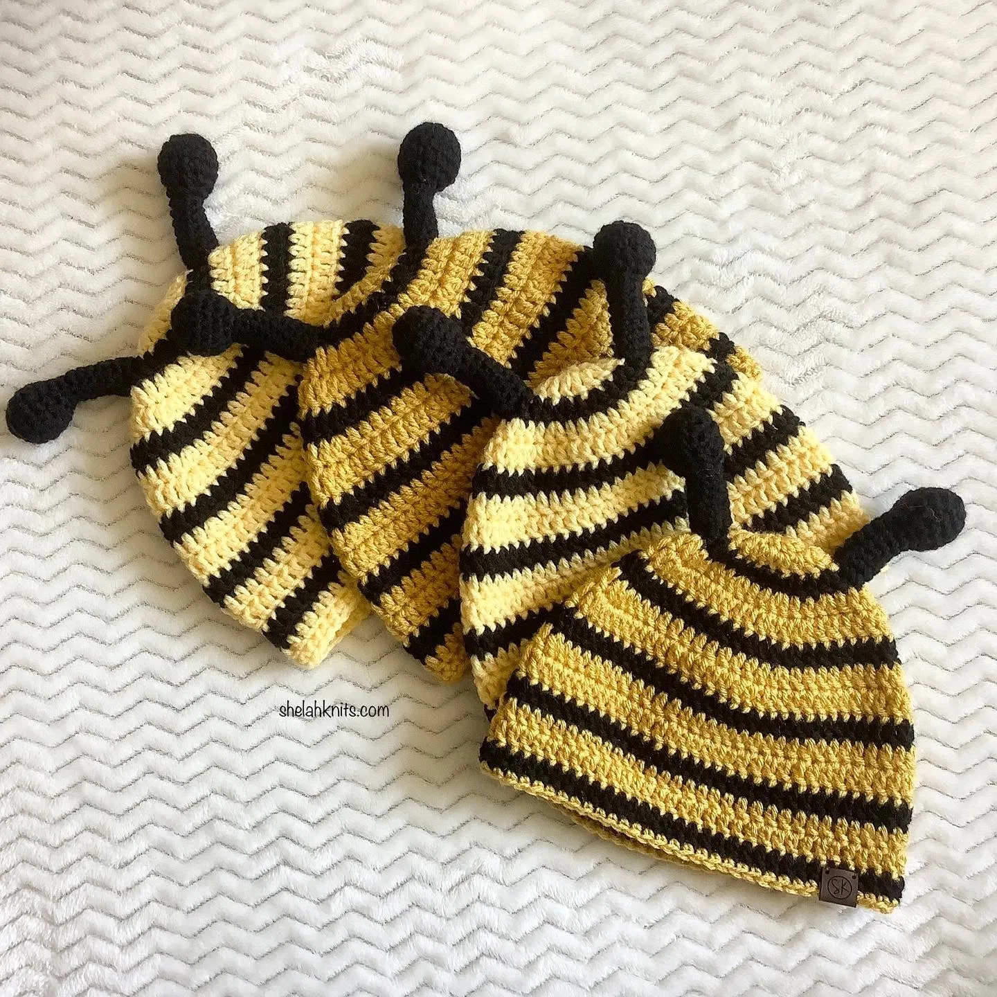 Bumblebee Crochet Beanies | Multiple Sizes