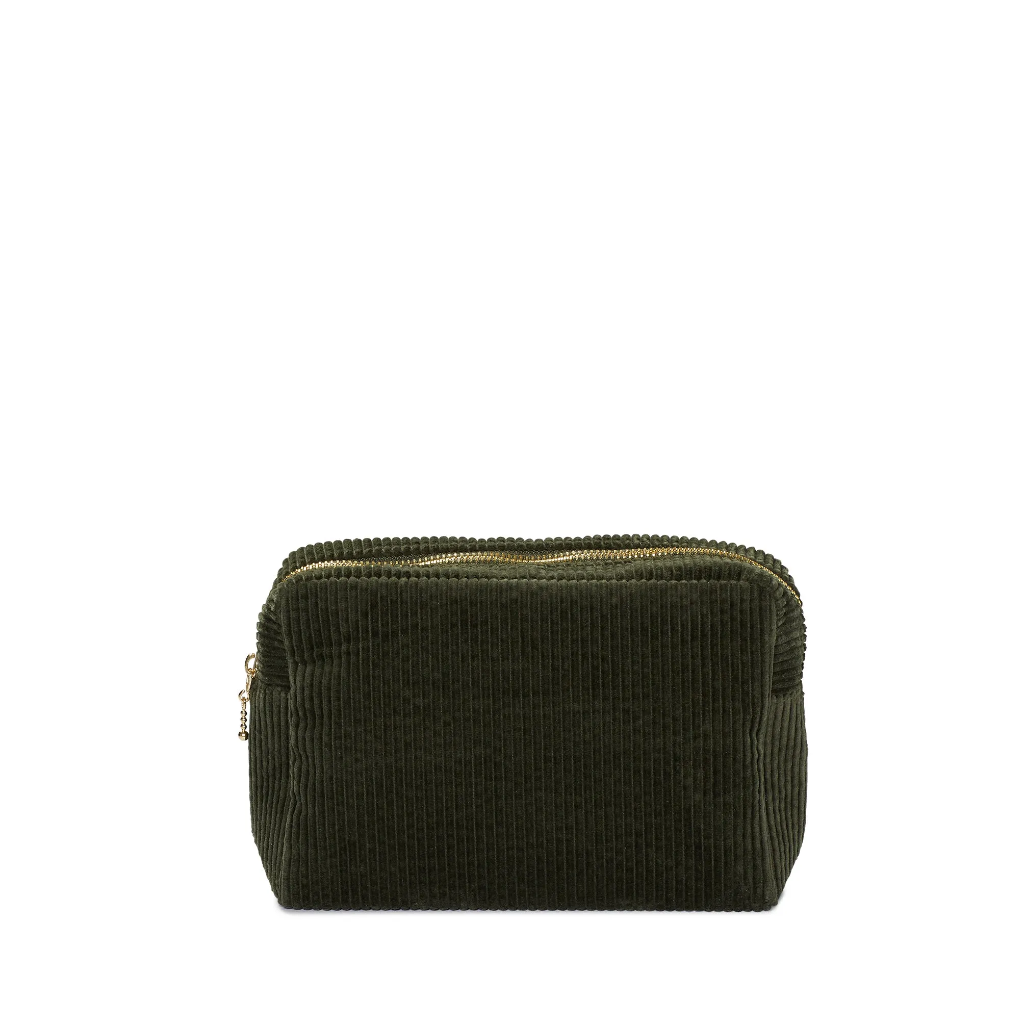 corduroy small pouch, green tea