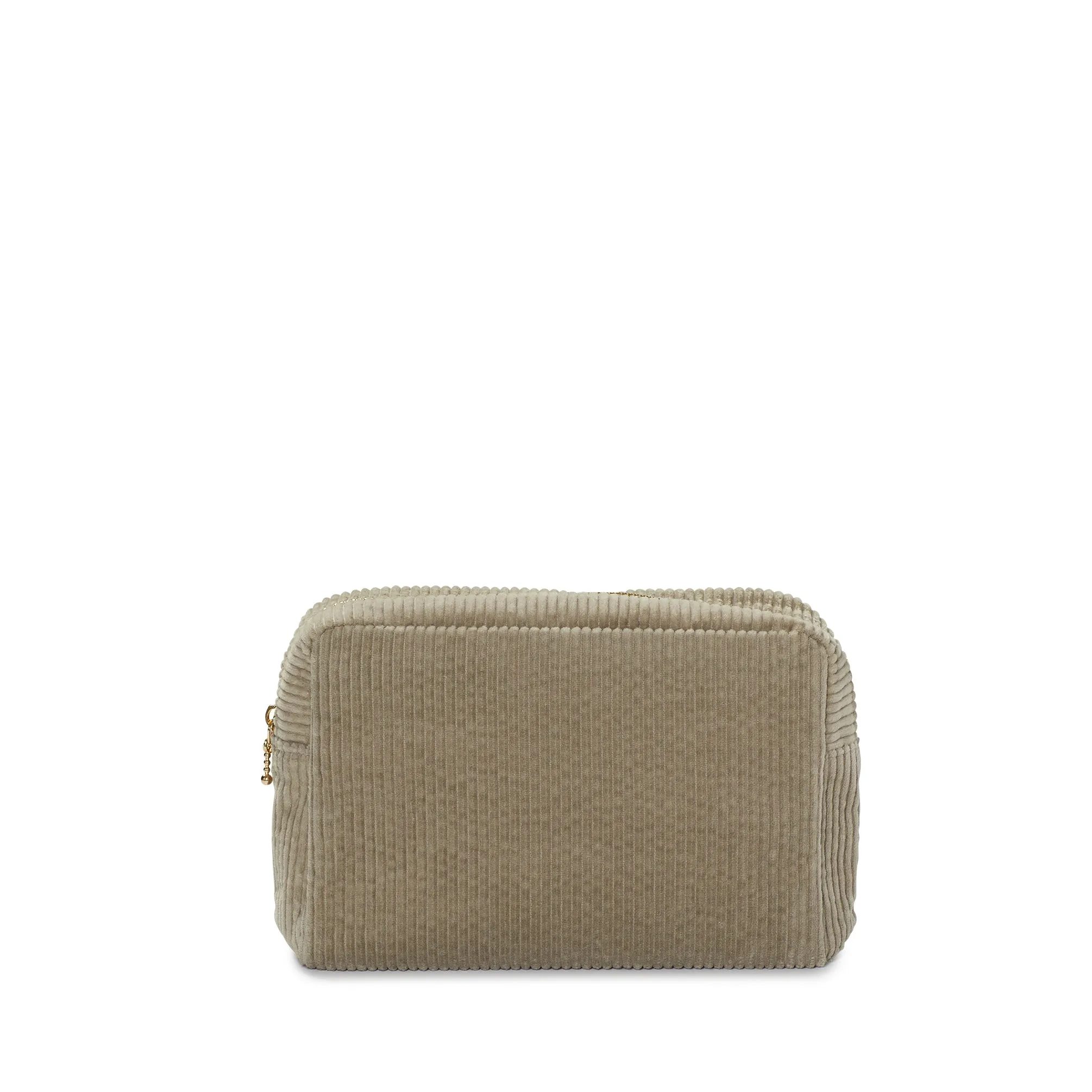 corduroy small pouch, nude grey