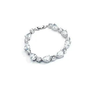 CZ Pears and Rounds Bridal or Bridesmaids Bracelet