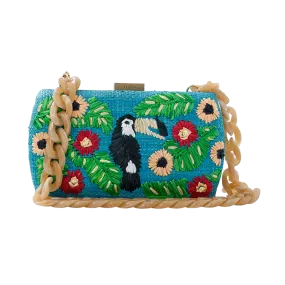 Elza Tucan Embroidered Clutch