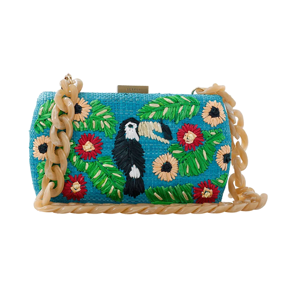 Elza Tucan Embroidered Clutch