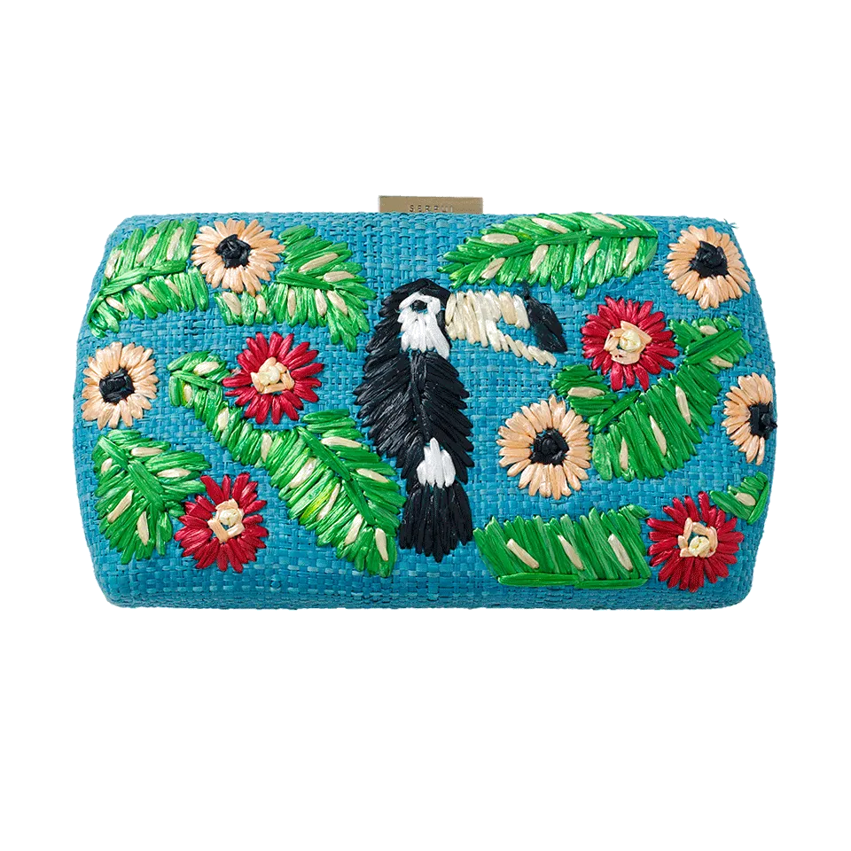 Elza Tucan Embroidered Clutch