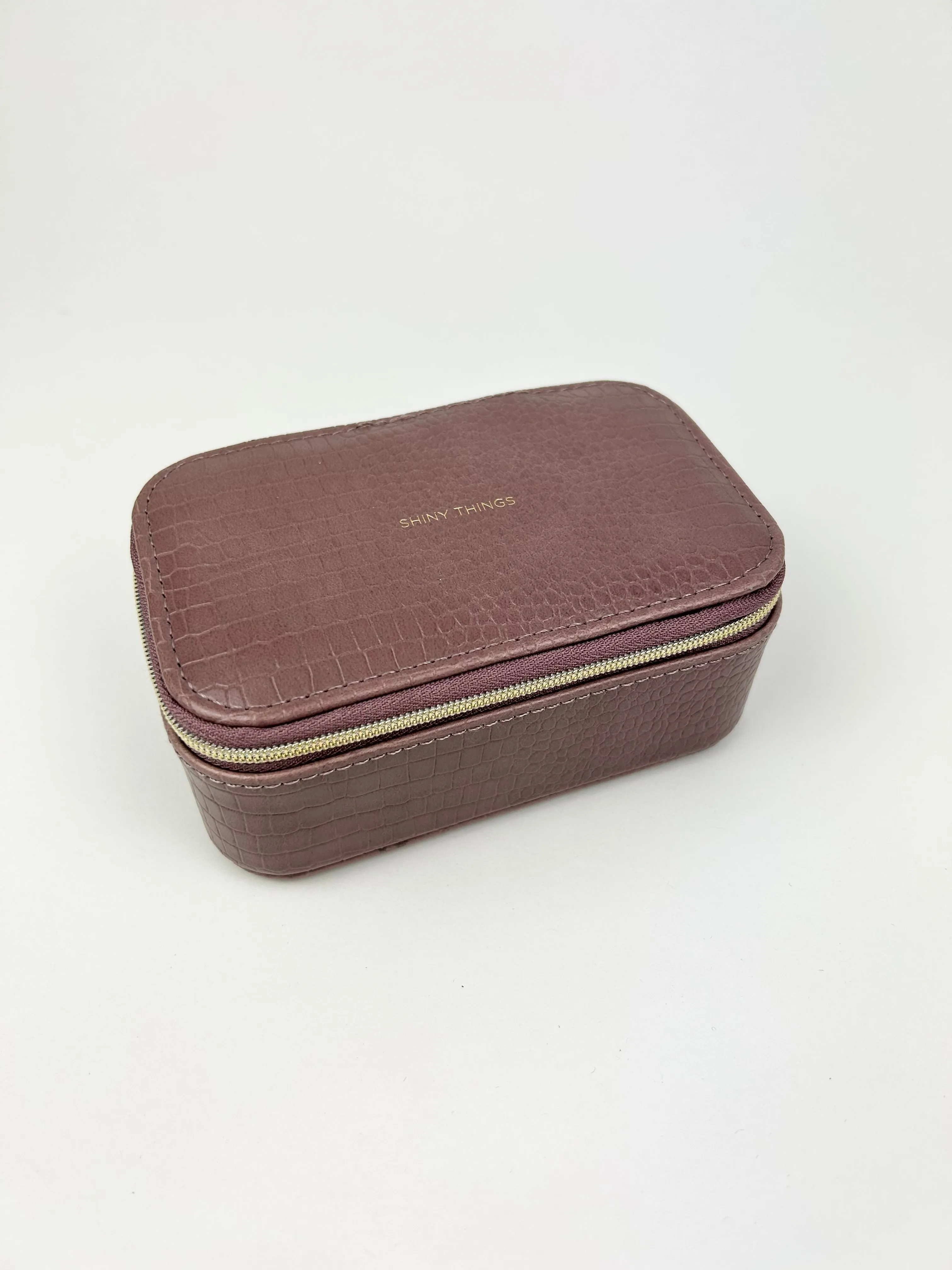 Estella Bartlett Pink Croc Mini Jewelry Box Dusty