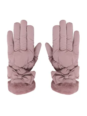 FabSeasons Water-Resistant Touchscreen Purple Winter Gloves for Girls and Women: Fits 10 Years & Above