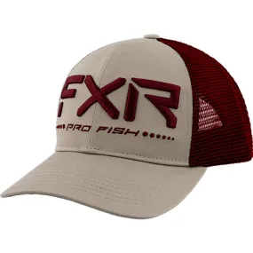 FXR Pro Fish Hat Stone/Merlot Red