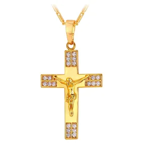 Gold Plated Men's Christian Necklace <br> Savior