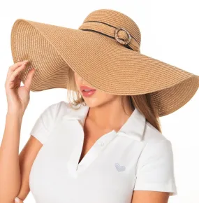 H3110 Buckle Band Straw Beach Sun Hat