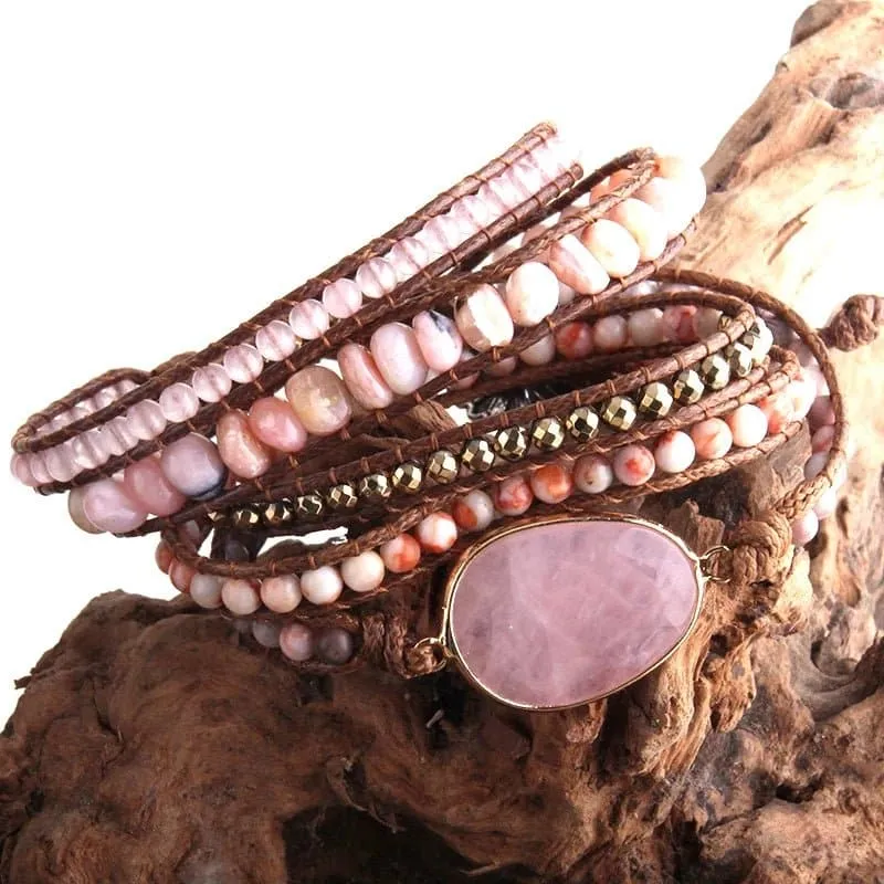 Handmade Natural Stone Bracelets - Semi-Precious Stone Wrap Bracelets