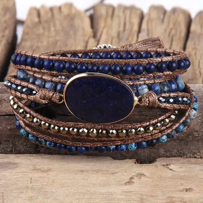 Handmade Natural Stone Bracelets - Semi-Precious Stone Wrap Bracelets