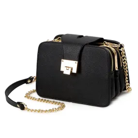 Ladies Metal Buckle Messenger Bag