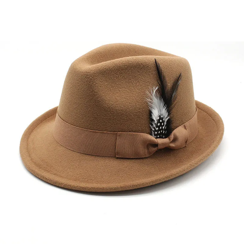 Men's Billycock Feather Fur Felt Hat