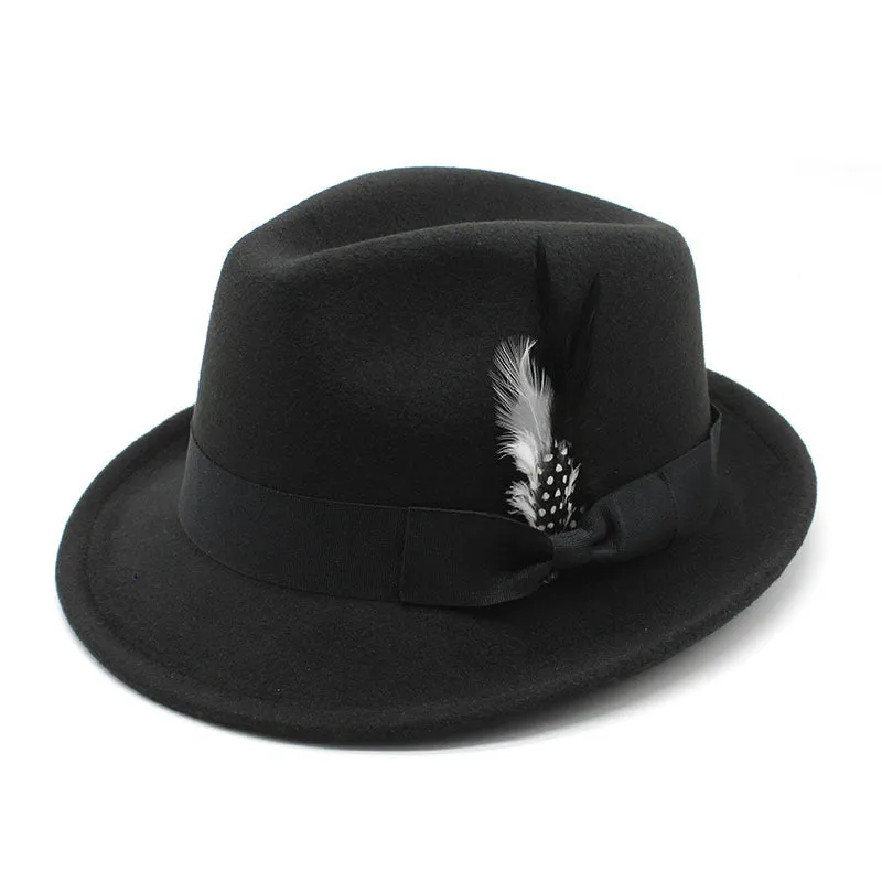 Men's Billycock Feather Fur Felt Hat