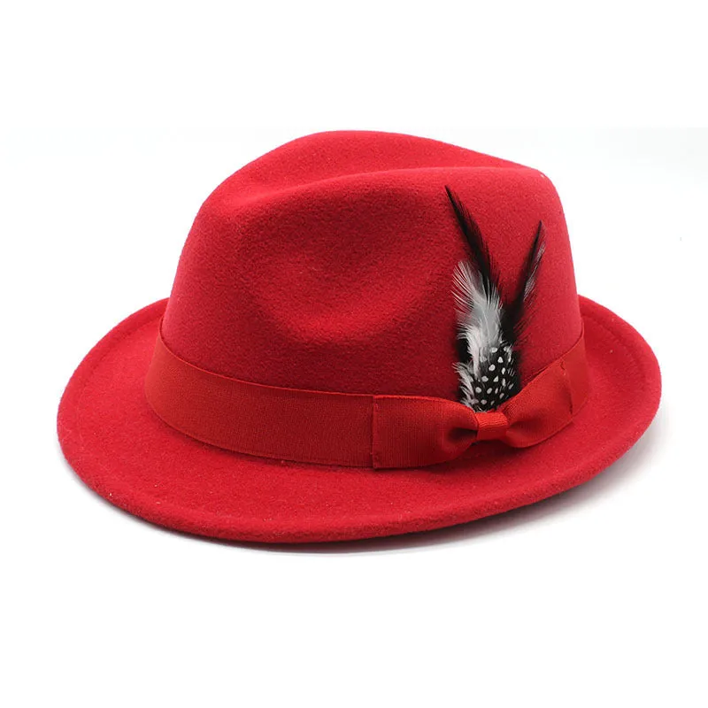 Men's Billycock Feather Fur Felt Hat