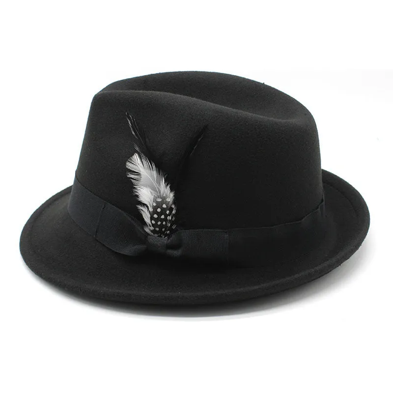 Men's Billycock Feather Fur Felt Hat