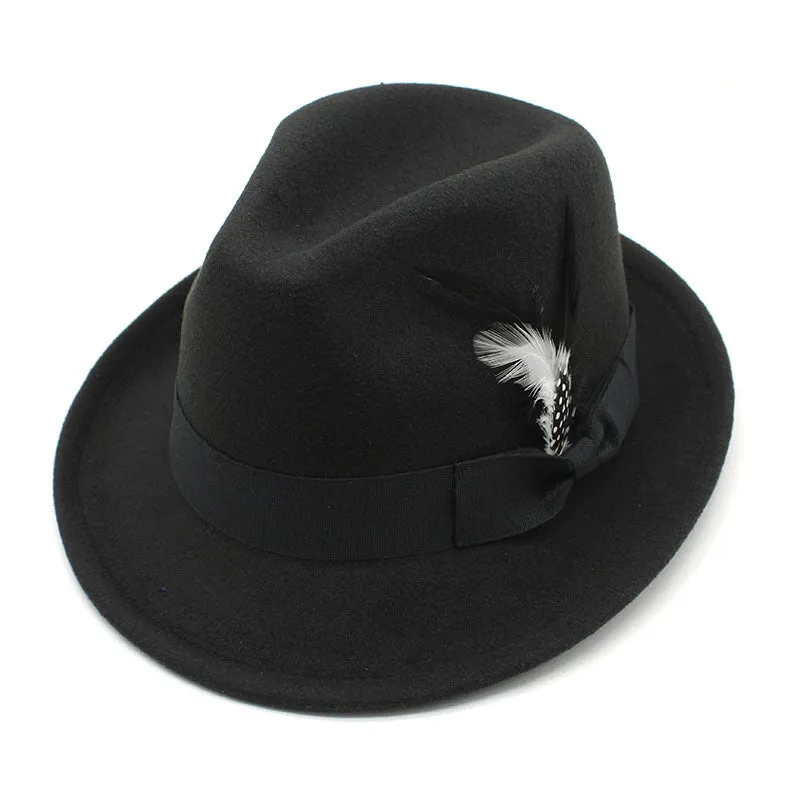 Men's Billycock Feather Fur Felt Hat