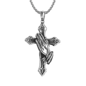 Men's Christian Necklace <br> Prayer Hands