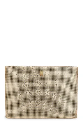 METALLIC WRISTLET CLUTCH - GOLD