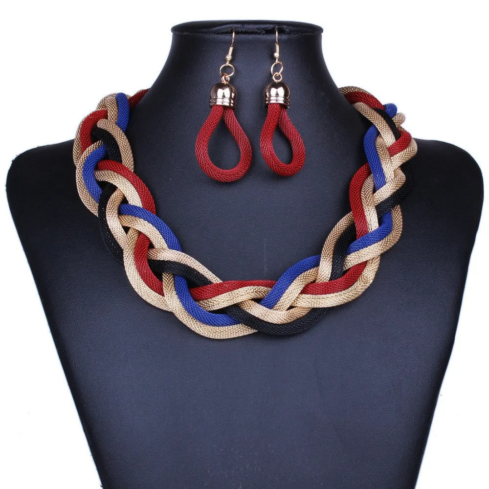 New Statement Necklace Vintage maxi Necklace jewelry Metal Choker Necklace Women Chunky Chain