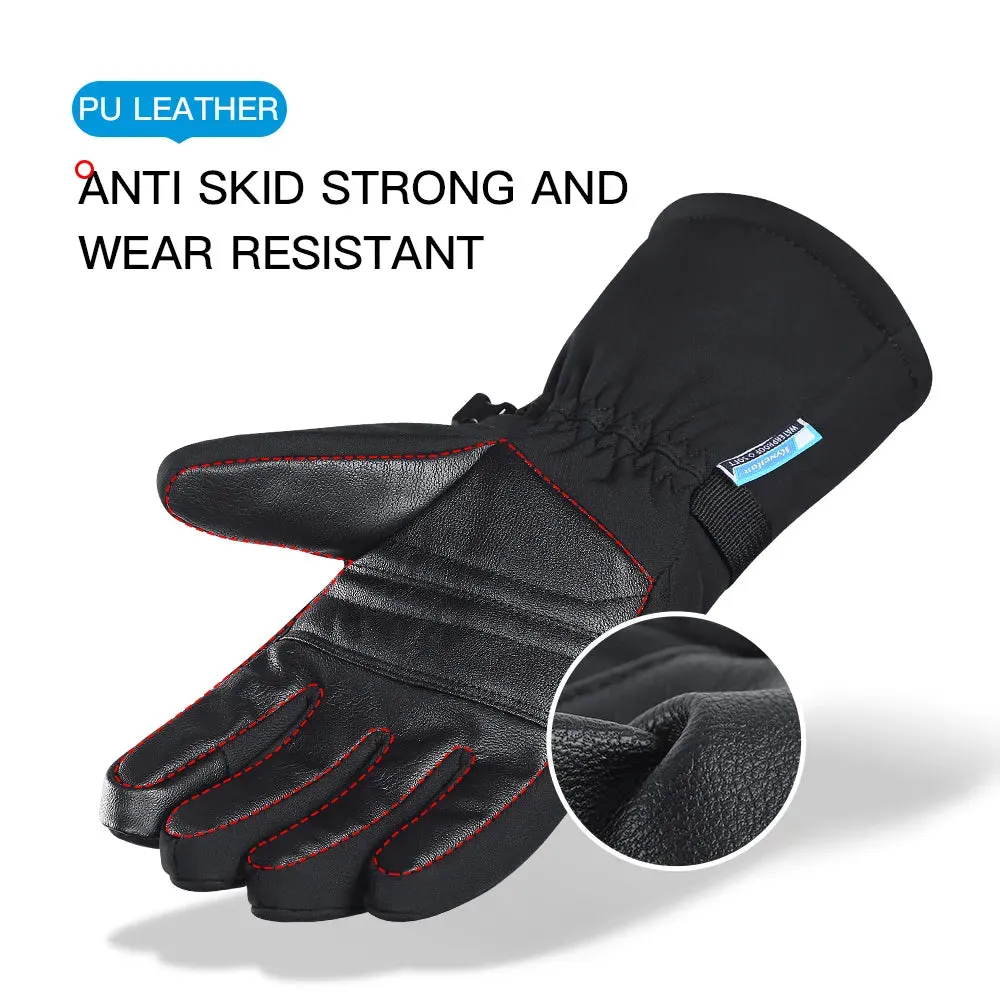 Outdoor Winter Cycling Skiing Gloves Thicken Warm Anti-slip Touchscreen Double Waterproof Design Snowboarding Snowmobile Gloves