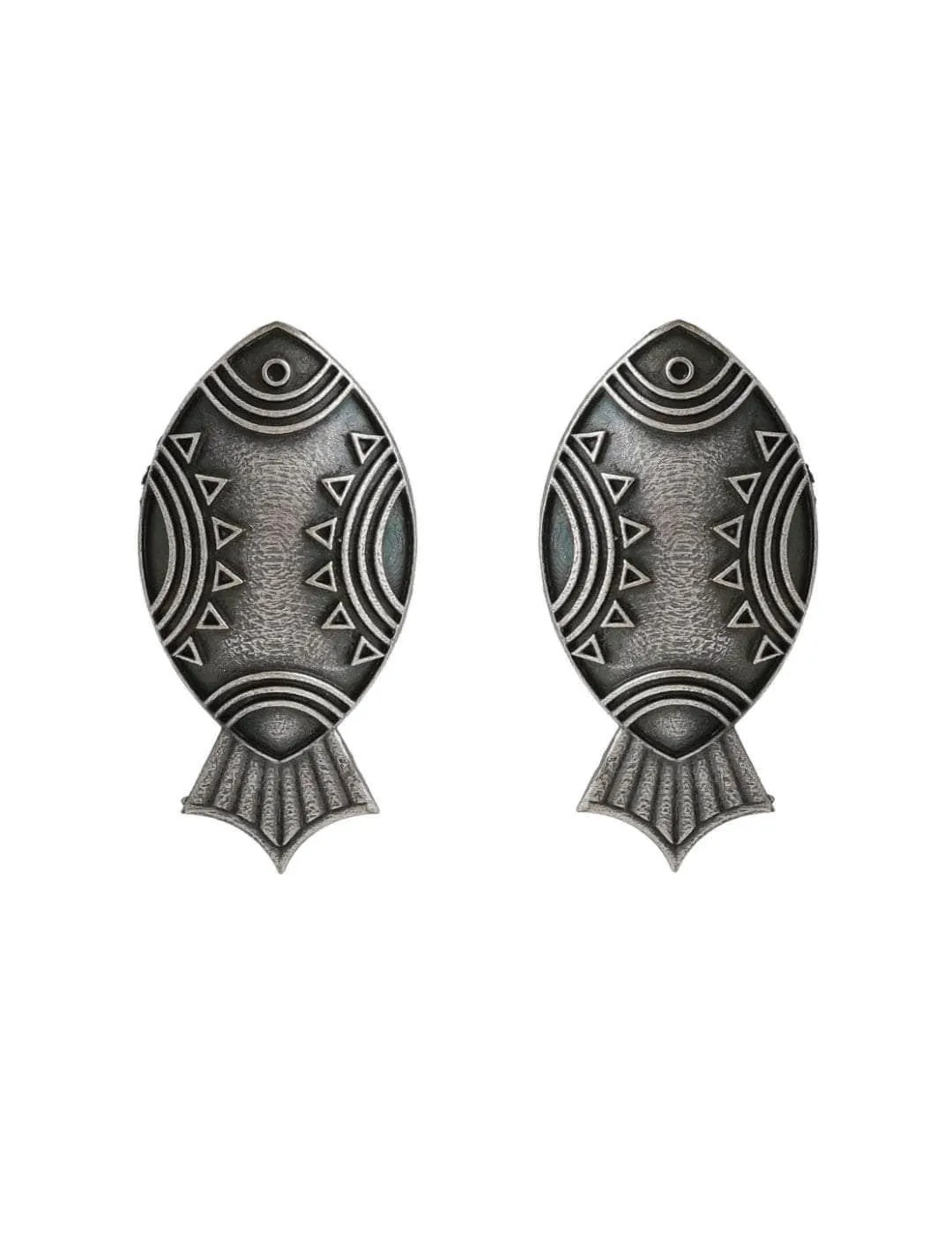 Oxidized Matsya Earring