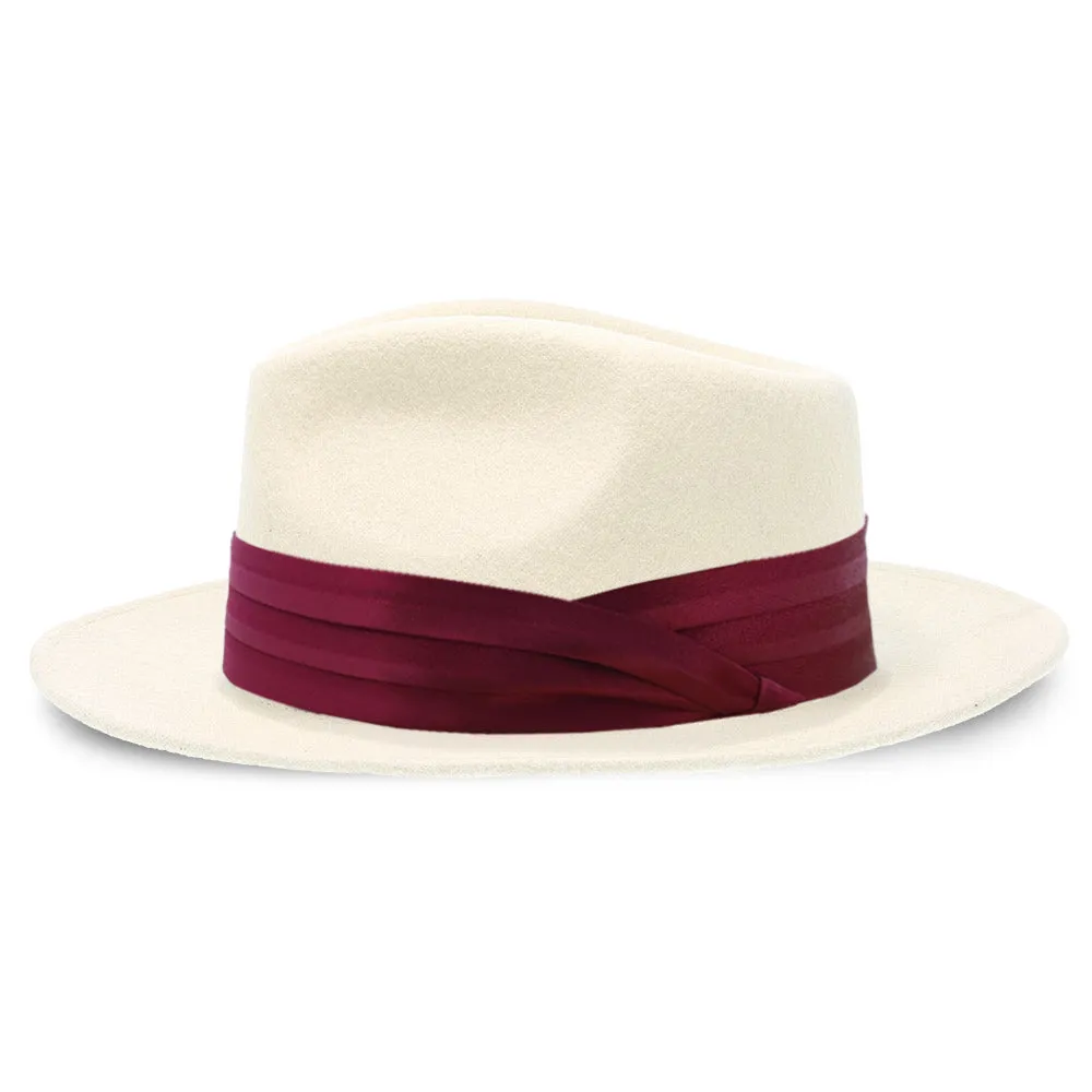 Satin Hat Band - 3-Pleat with 2-End Hooks