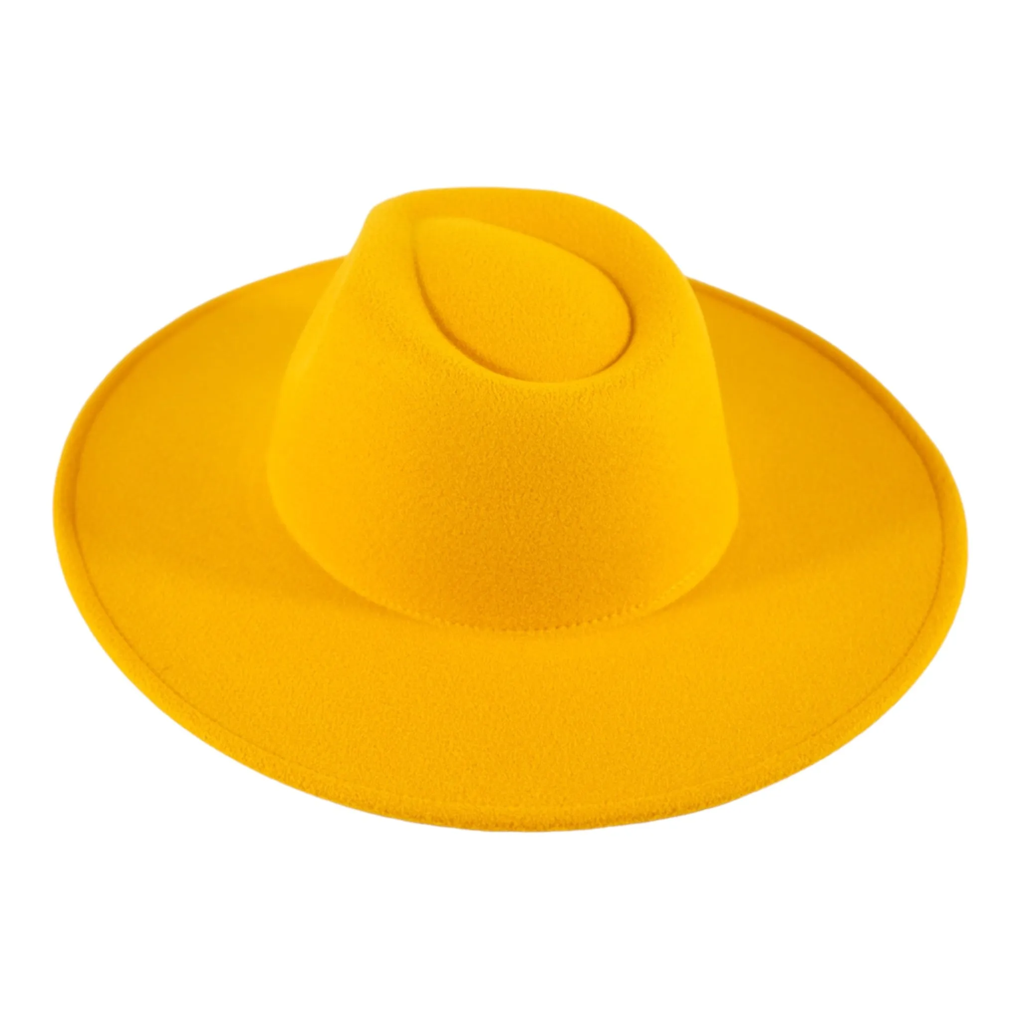 Savannah Wide Brim Fedora - Yellow