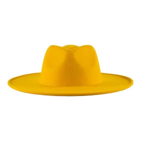 Savannah Wide Brim Fedora - Yellow