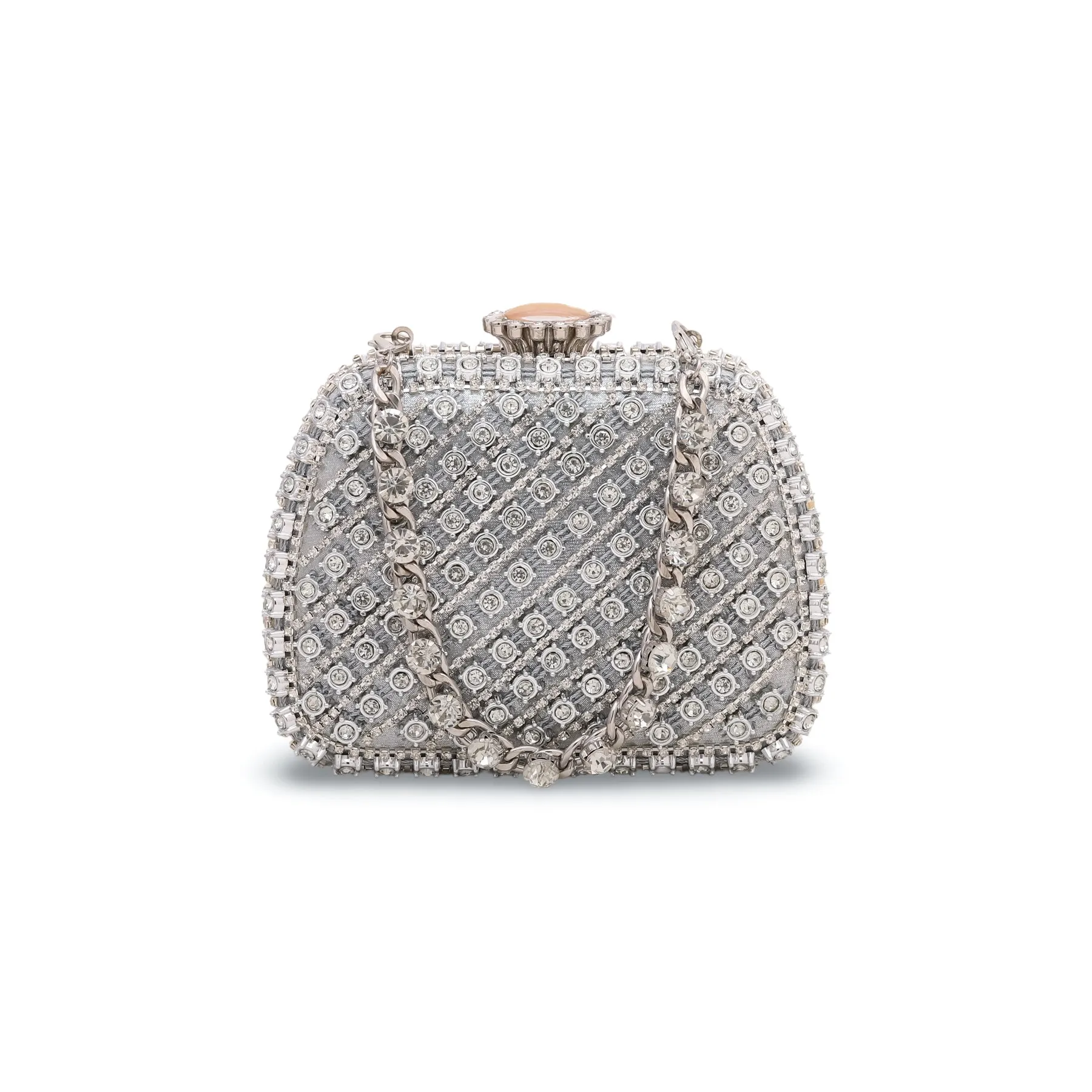 Silver Fancy Clutch P23847