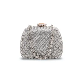 Silver Fancy Clutch P23847