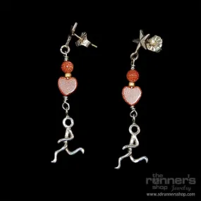 Silver "Hermes" Runner w/ Goldstone Post Earrings