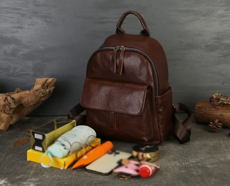 Small Leather Backpack Purse For Women Leather Rucksack