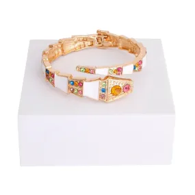 Snake Wrap Cuff Bracelet in Multicolor