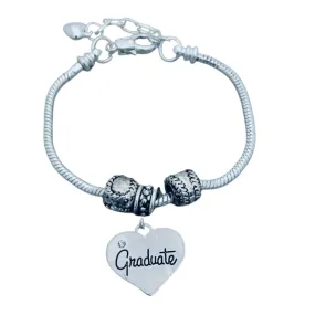 Softball Graduation Charm Bracelet