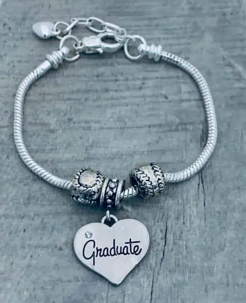 Softball Graduation Charm Bracelet