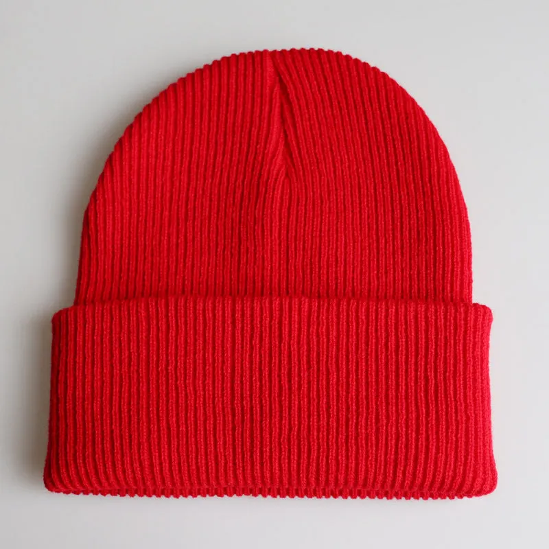 Solid Color Knit Beanies Hip Hop Ski hats