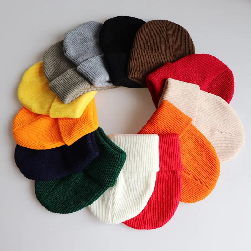 Solid Color Knit Beanies Hip Hop Ski hats