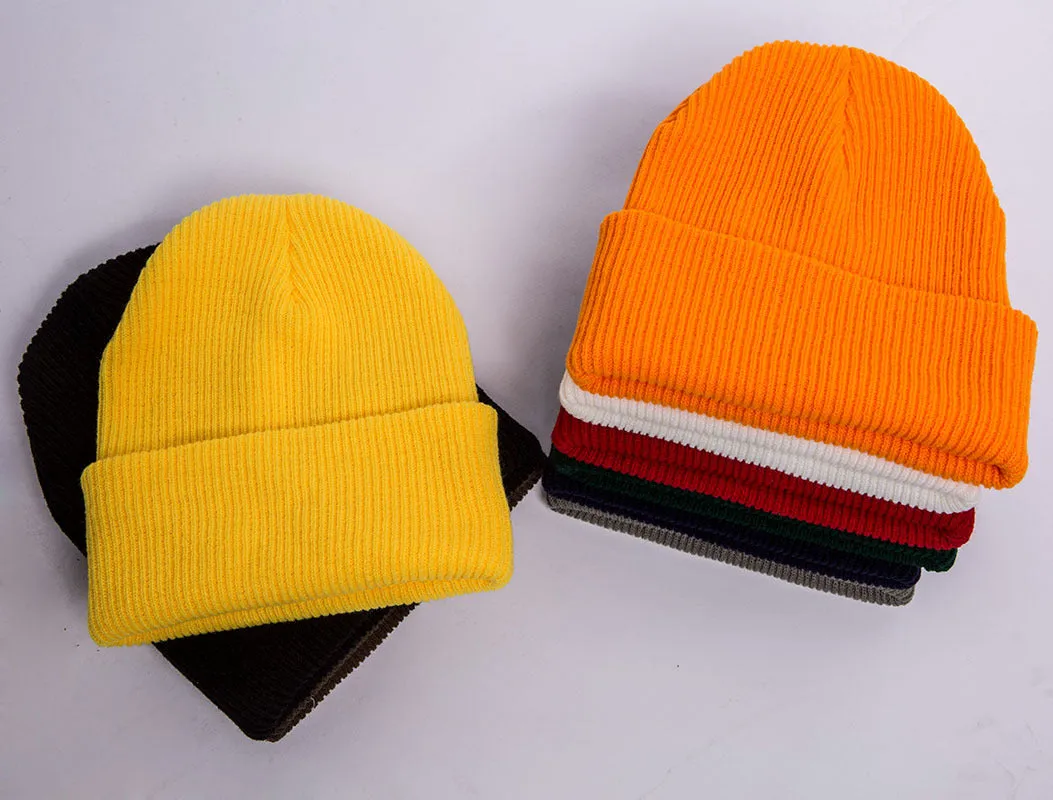 Solid Color Knit Beanies Hip Hop Ski hats