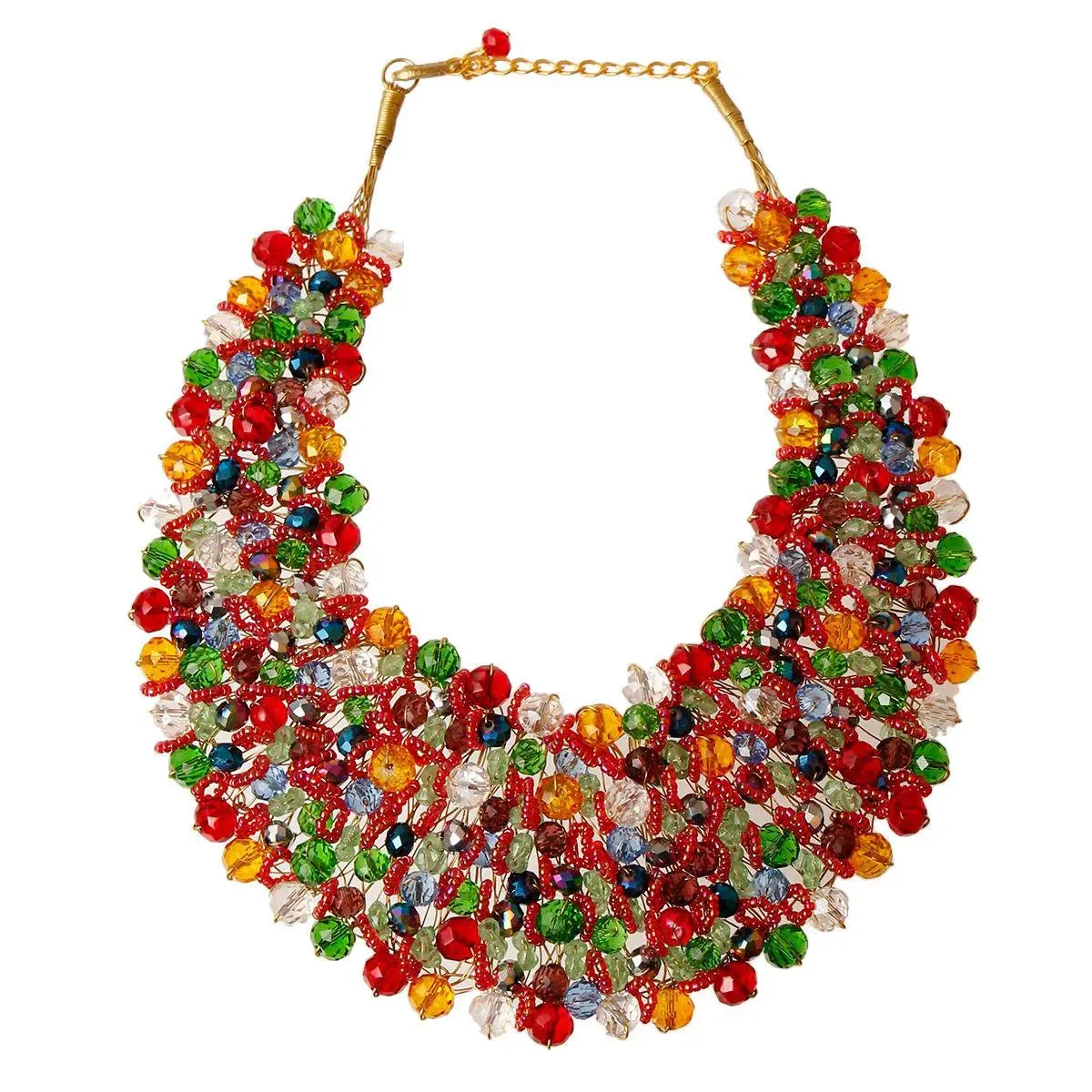 Stunning Color Assortment Bib Necklaces: Make a Bold Statement Today!