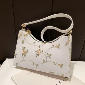 Summer Lace Floral Stitching Shoulder Bag