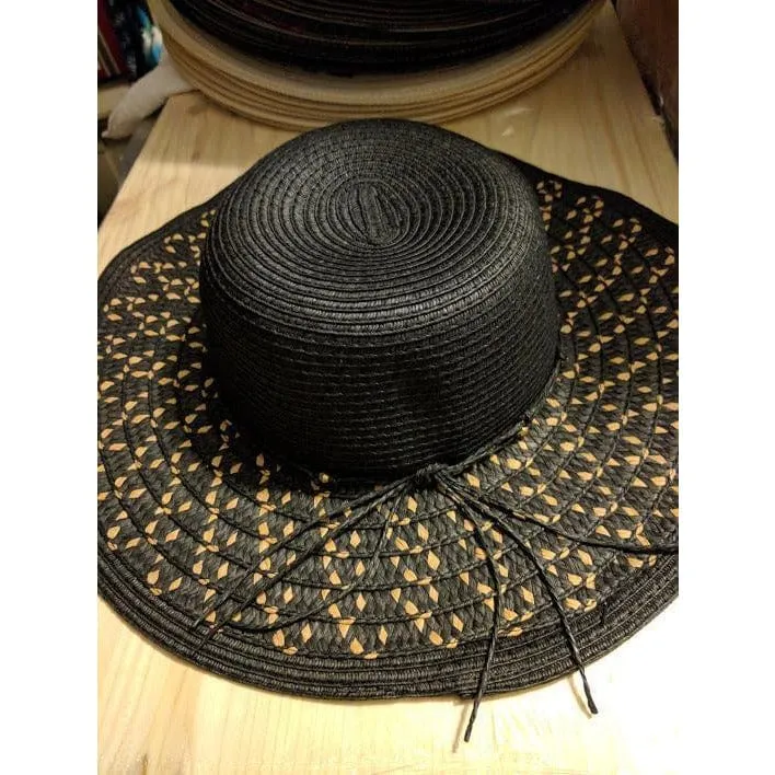 Sun Hats!  All Day Floppy Hat Black/Natural ONE SIZE, Several Styles!