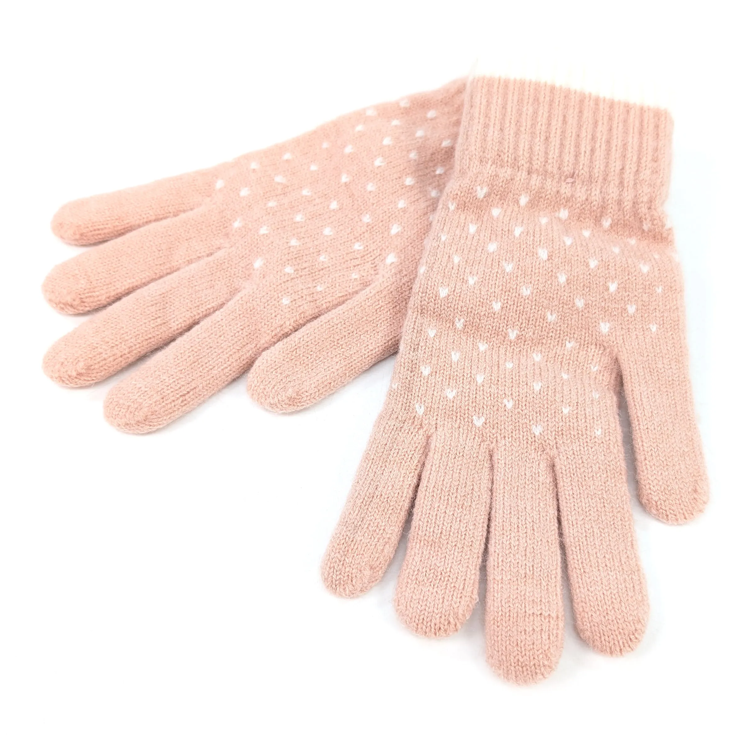 Tiny Hearts Gloves - Pink