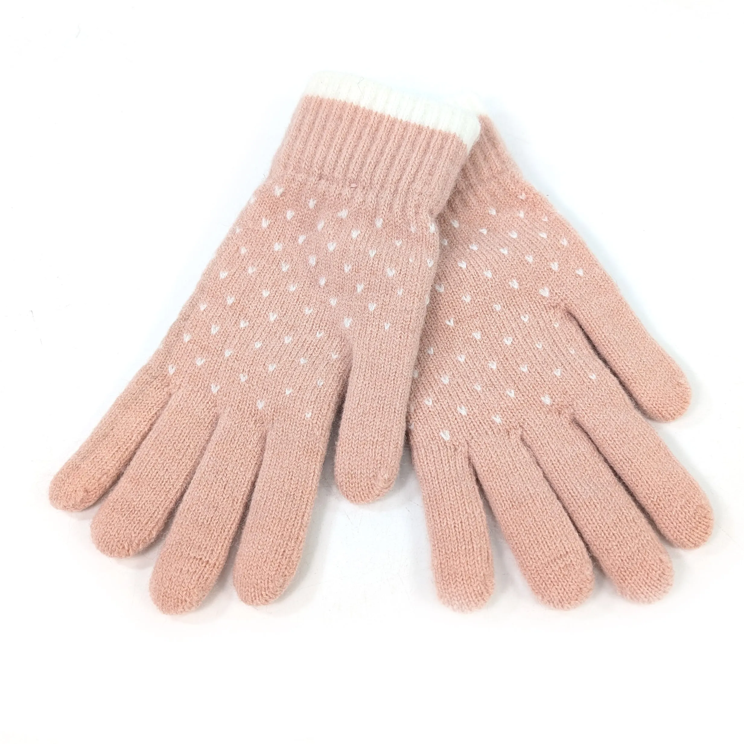 Tiny Hearts Gloves - Pink