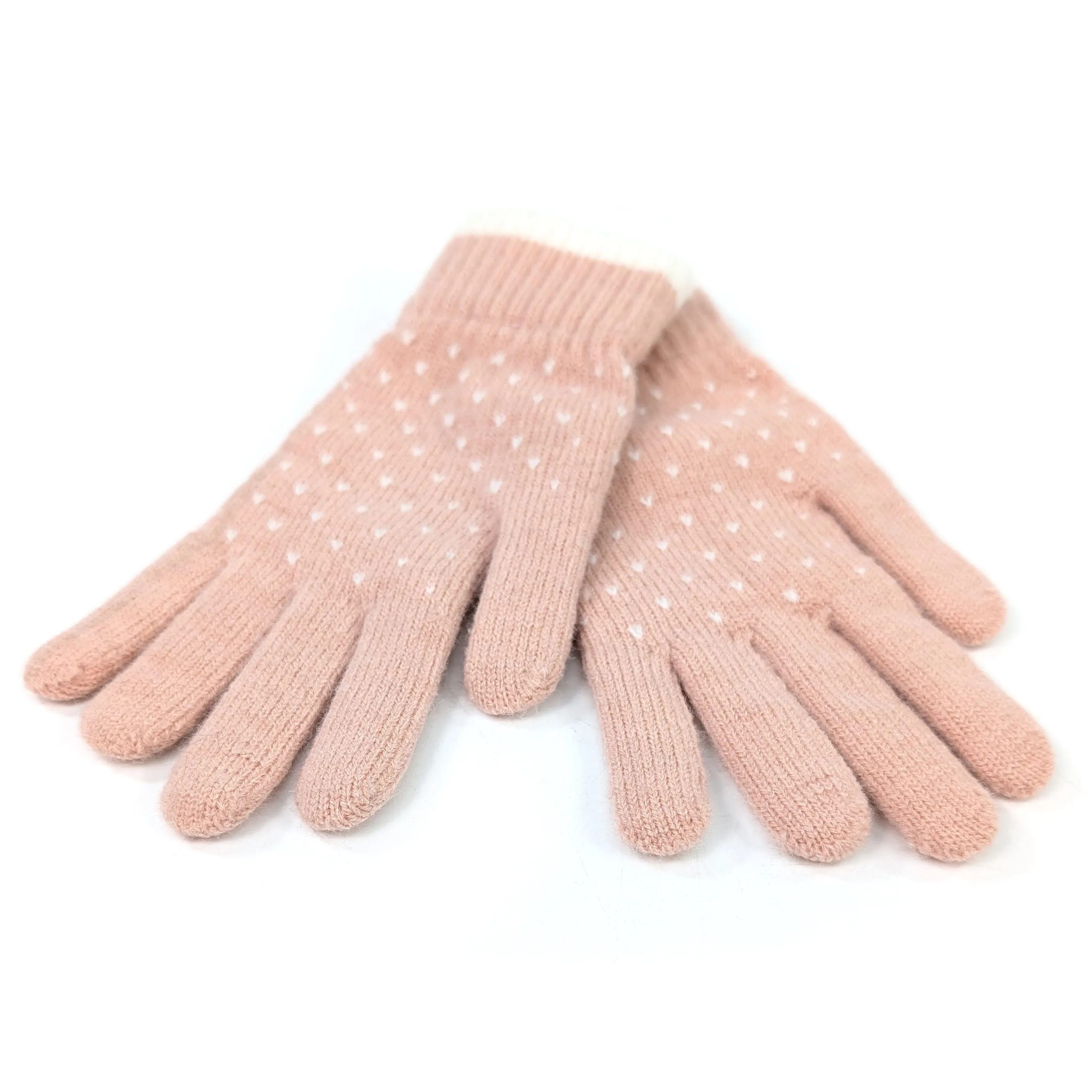 Tiny Hearts Gloves - Pink