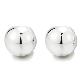 Womens Mens Magnetic Half Ball Dome Stud Earring, Non-Piercing Clip On Fake Ear, Mirror Surface